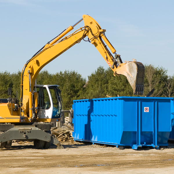 what size residential dumpster rentals are available in Leipsic